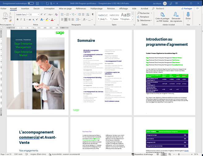 MS Word Template Sage by proffice.agency